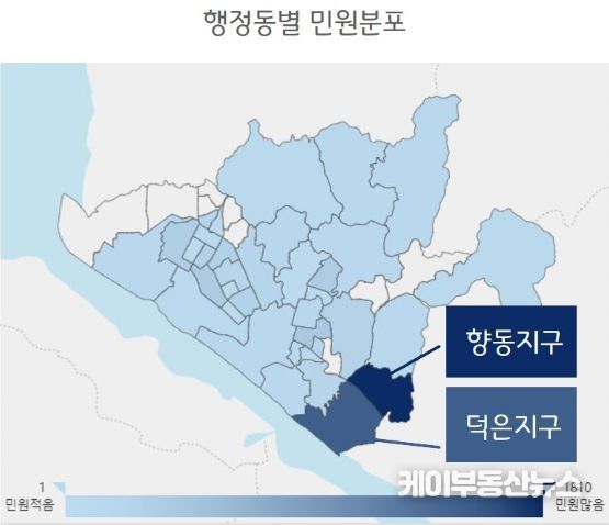 고양시 6월 민원분포 현황