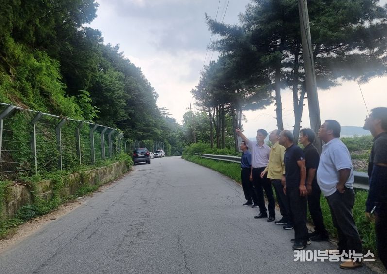 이현호 포천시 부시장, 금주2리 재해위험지구 긴급 현장 안전점검