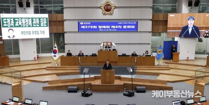 유영일 경기도의회 도시환경위원회 부위원장, 도정질문 통해 도지사 치적쌓기용 주거 및 기후정책 질타