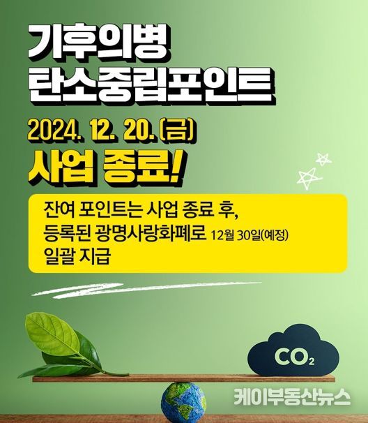 탄소중립포인트 신청 마감 안내문