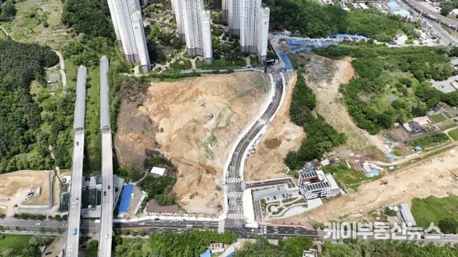 삼가동 힐스테이트 아파트와 대체 진입도로