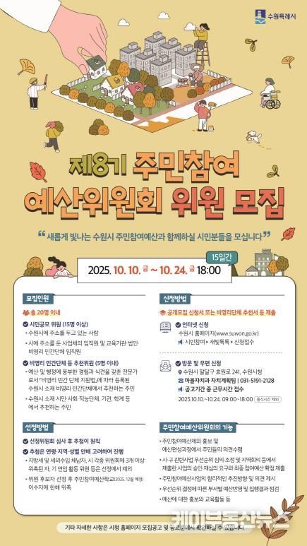 ‘제8기 주민참여 예산위원회 위원 모집’ 홍보물