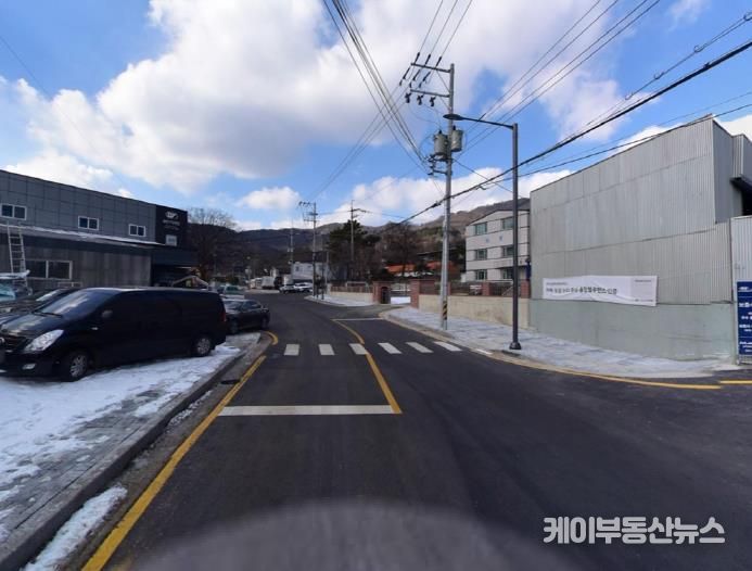 중원학교 앞 도로 개설 후