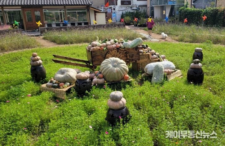 행궁동 105-8 일원 ‘북지터’에 조성된 ‘호박 포토존’