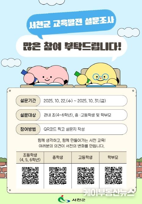 교육발전 종합계획 위한 군민 설문조사