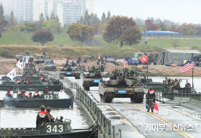 지난해 대규모 기계화부대 실기동훈련