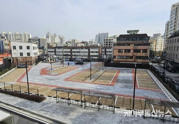 친환경 주차장으로 조성된 향동 제1공영주차장