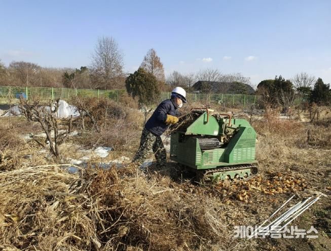 영농부산물 파쇄현장