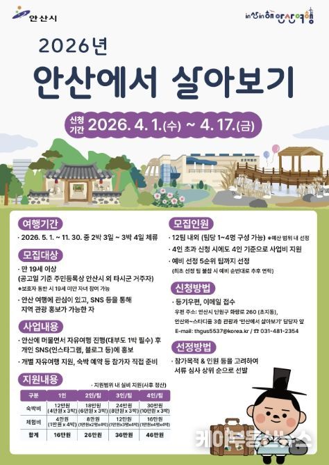 '2026년 안산에서 살아보기' 디지털 홍보자료
