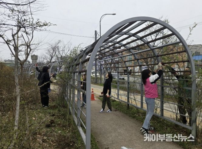 수원시 권선구 세류1동, 수원역 급수탑 인근 장미터널 새단장