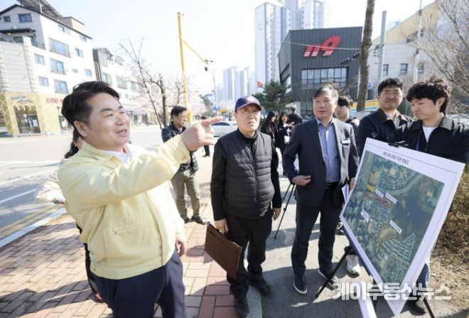 배방읍 장재리 공영주차장 조성 관련 현장점검